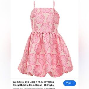 GB girls pink bubble dress size 7